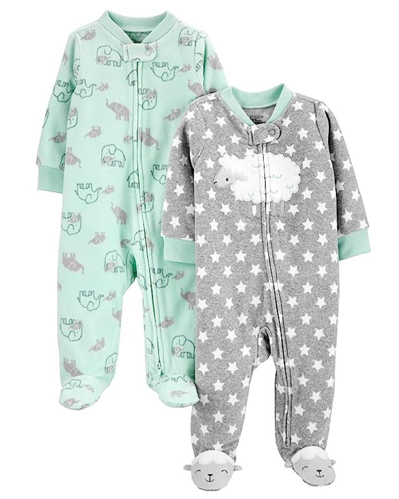 2 Pijamas en Fleece Diseño Oveja