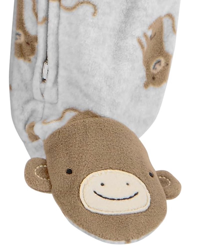 2 Pijamas en Fleece Diseño Monky