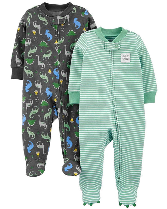 2 Pijamas en Algodón Diseño Dinos