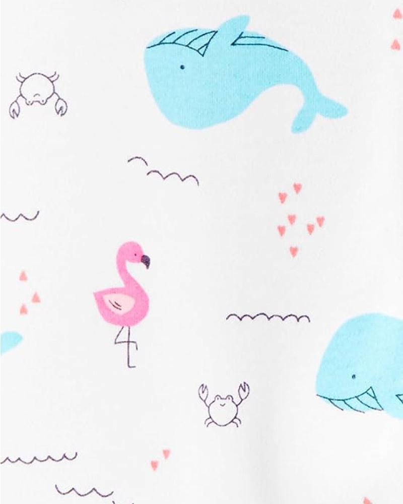 2 Pijamas en Algodón Diseño Elefante y Ballenas