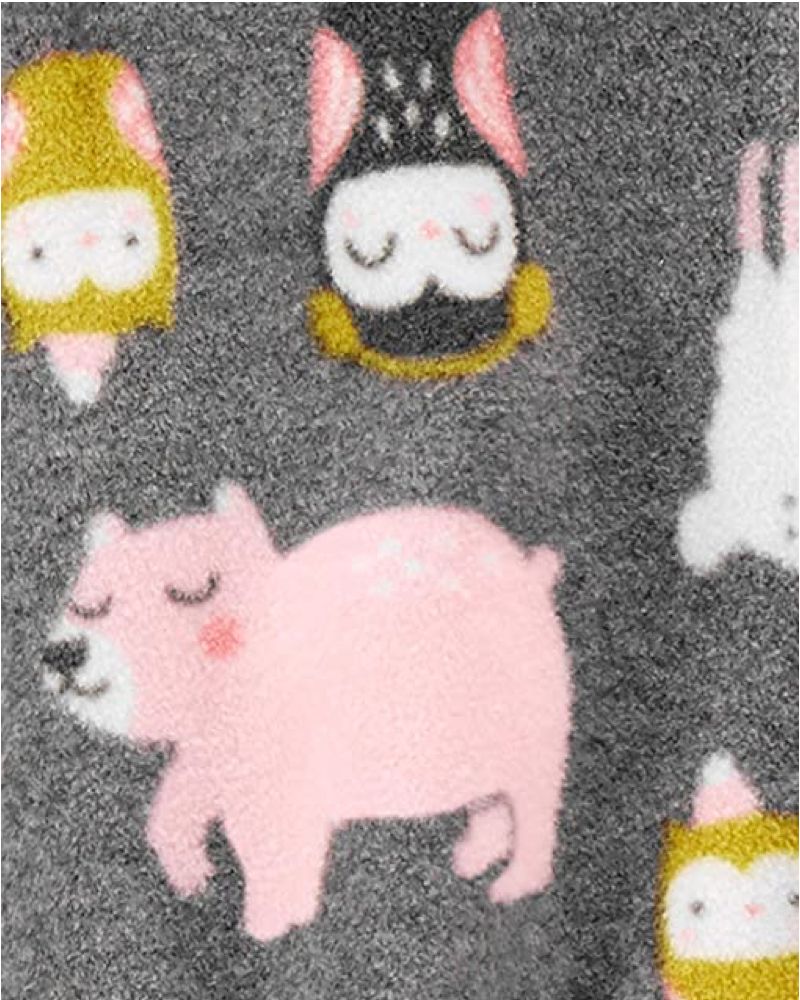 2 Pijamas en Fleece Diseño Animalitos