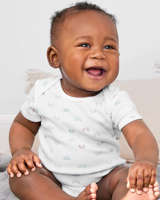 Set 6 Bodies Manga Corta Diseño Camel y Rayas