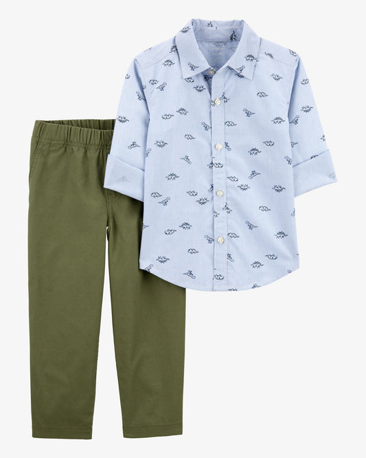 Conjunto 2 Piezas Camisa Dinos