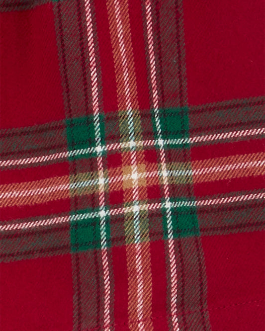 Conjunto 2 Piezas Blusa Escocés Roja