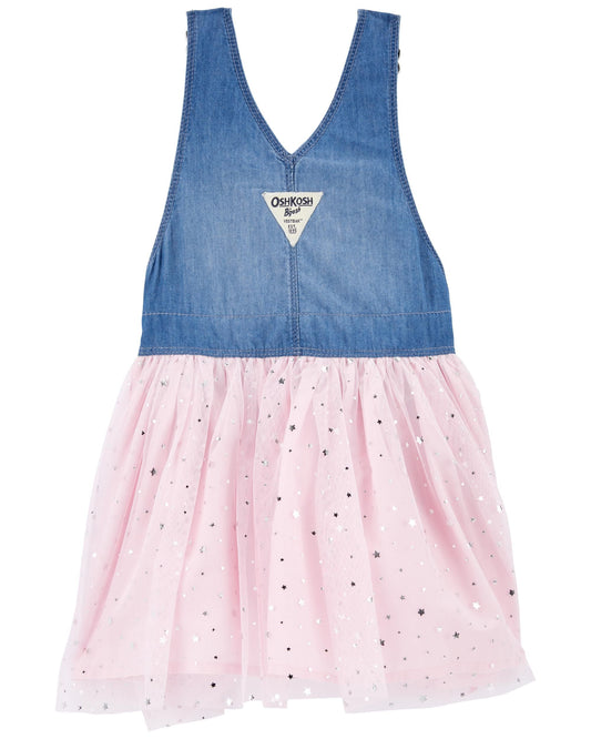 Vestido en Jean Con Tutu de Estrellas