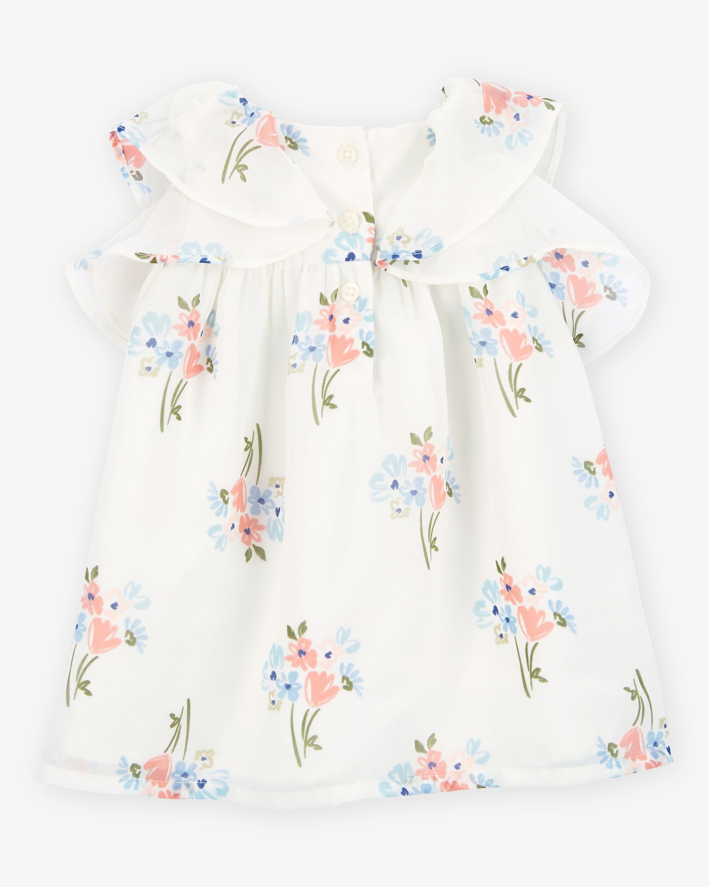 Vestido Marfil Diseño Floral