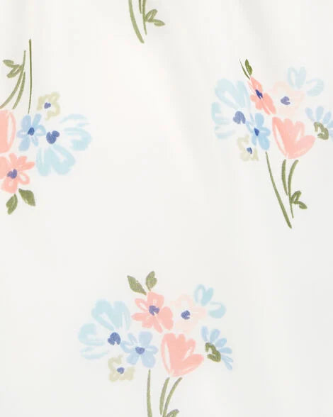 Vestido Marfil Diseño Floral