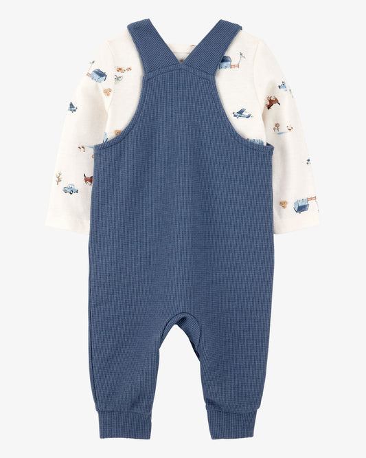 Conjunto 2 Piezas Overol Azul