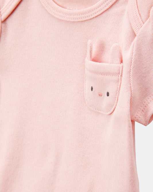 Set 5 Bodies Manga Corta Diseño Floral Bunny