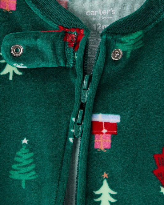 Pijama en Terciopelo Diseño Christmas Trees