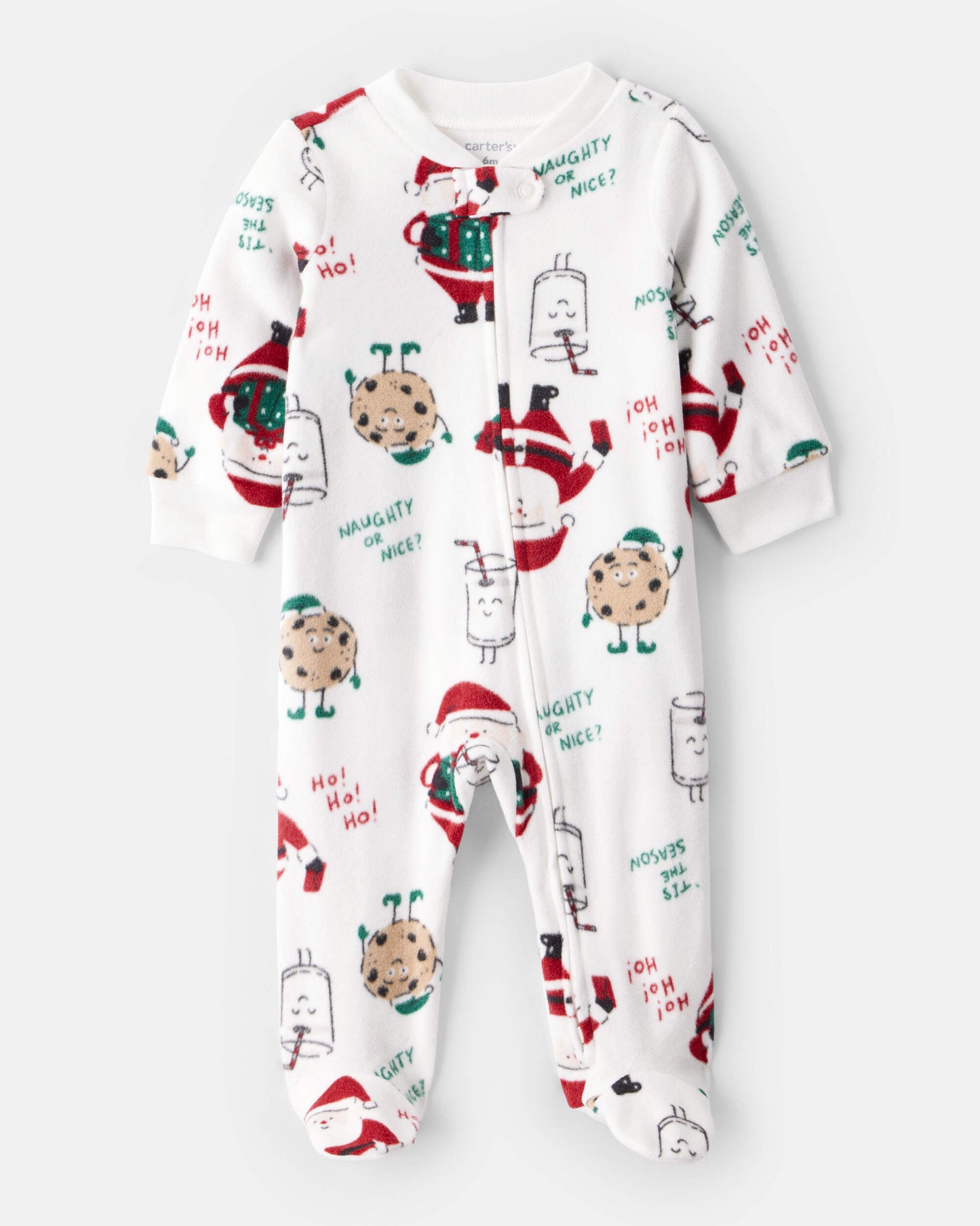 Pijama en Fleece Diseño Santa Milk & Cookies