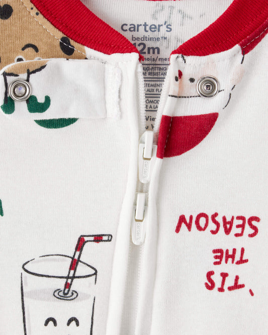 Pijama en Algodón Diseño Santa Milk & Cookies