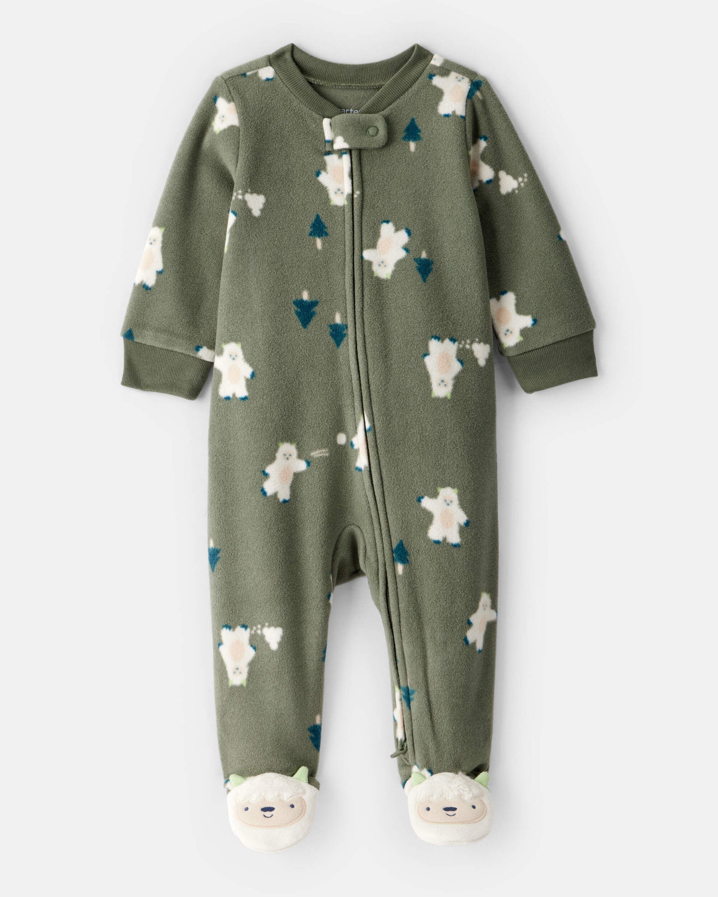 Pijama en Fleece Diseño Green Yeti