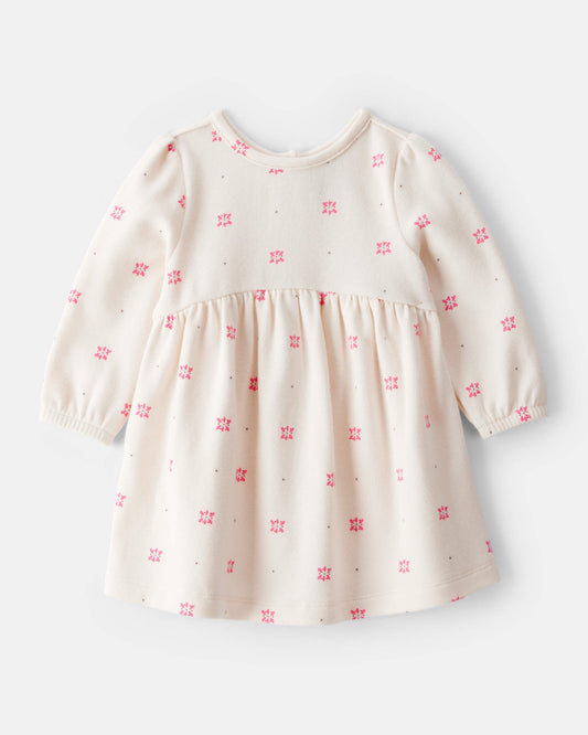 Vestido 2 Piezas Diseño Floral con Chaleco Sherpa