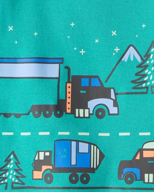 Pijama 4 Piezas en Algodón Diseño Truck