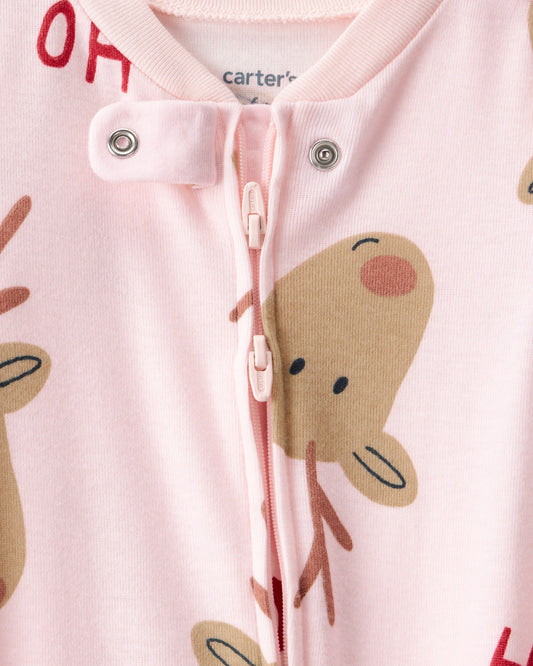 Pijama en Algodón Diseño Baby Girl Reindeer