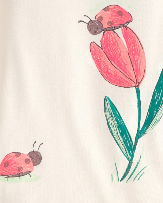 Pijama 4 Piezas en Algodón Diseño Ladybug