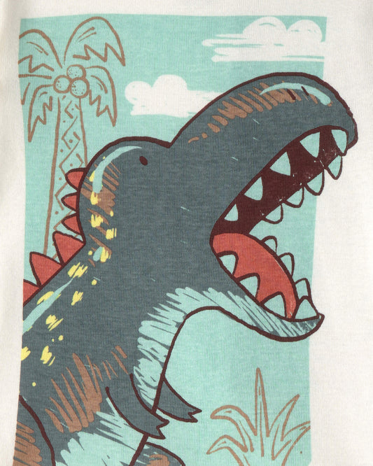 Pijama 4 Piezas en Algodón Diseño Dino