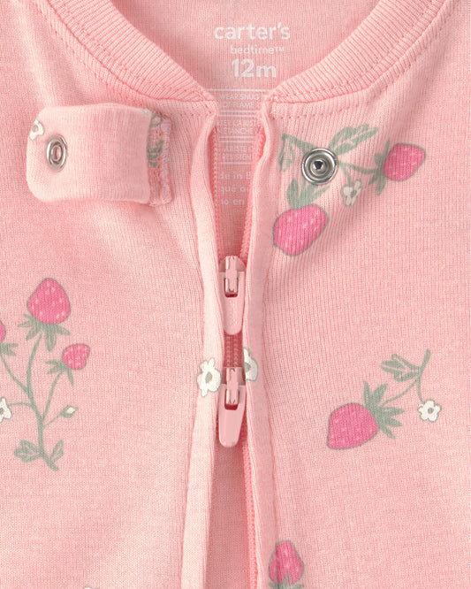 2 Pijamas en Algodón Diseño Fresa Floral