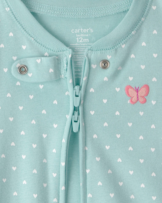 2 Pijamas en Algodón Diseño Floral Butterfly