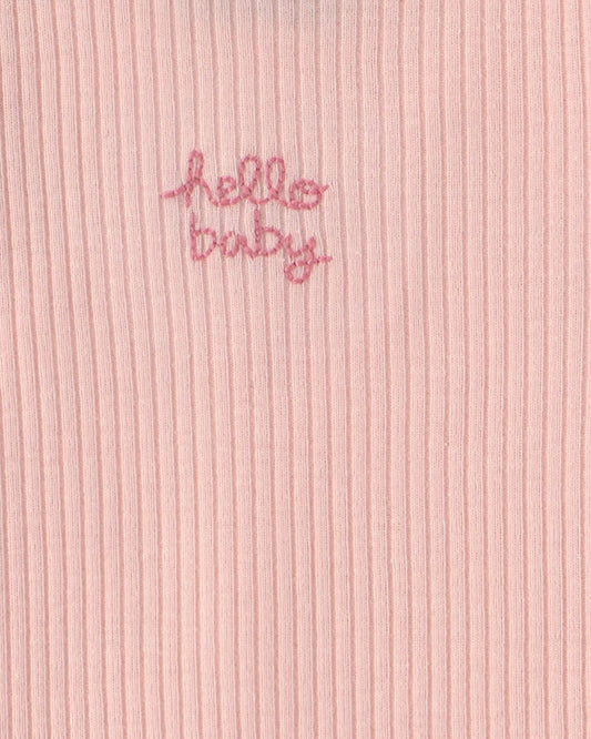 Set 5 Bodies Manga Corta Diseño Pink/Ivory