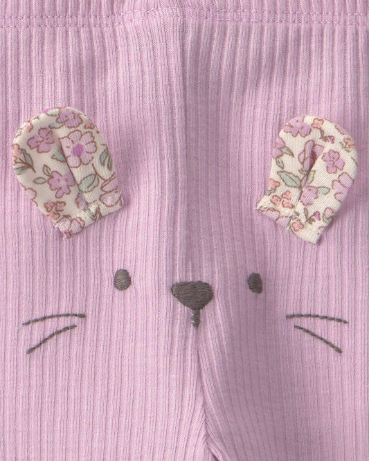 Conjunto 3 Piezas Diseño Bunny Purple