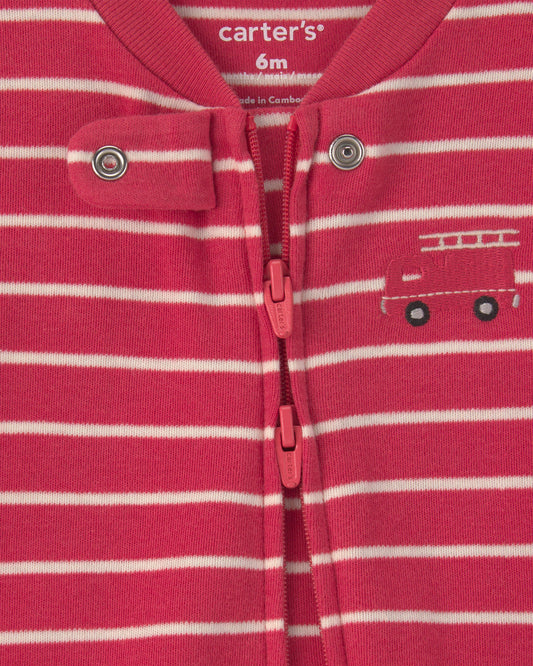 Pijama en Algodón Diseño Striped Red