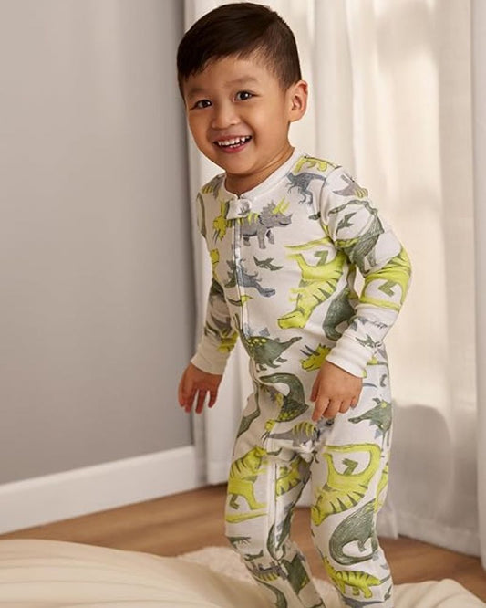 3 Pijamas en Algodón Diseño Dinos y Maquinas