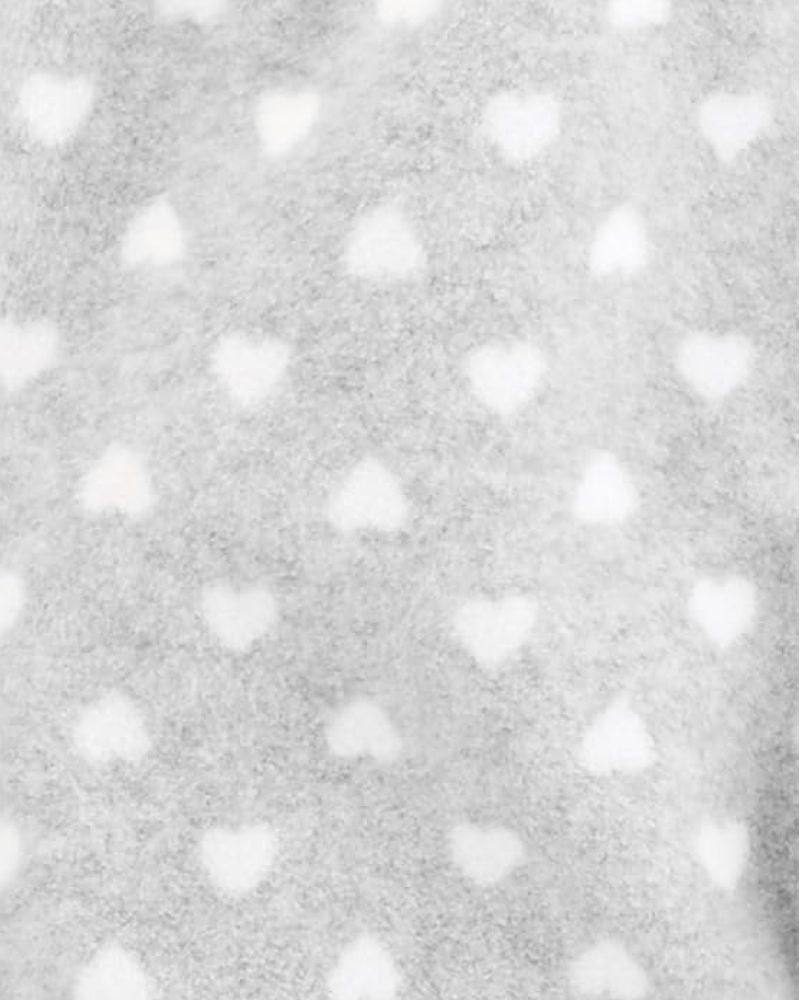 2 Pijamas en Fleece Diseño Corazones