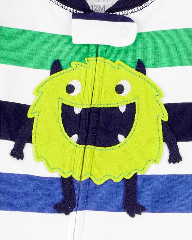3 Pijamas en Algodón Diseño Monster