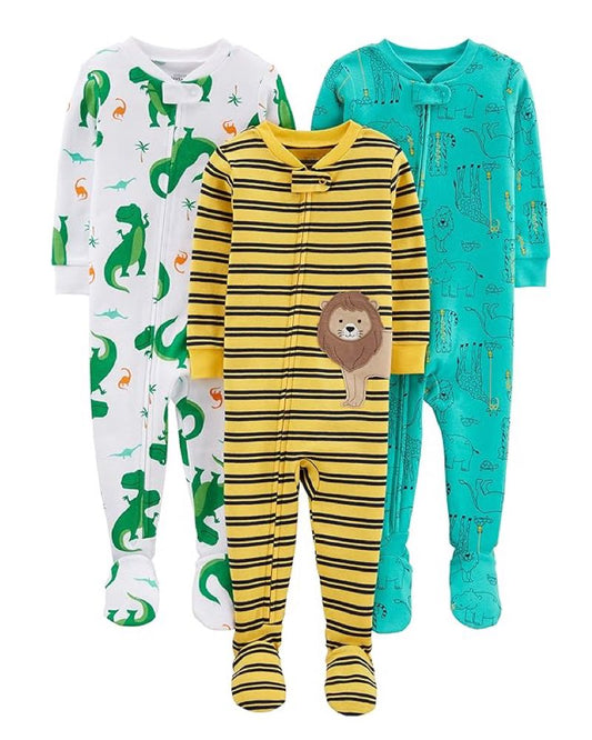 3 Pijamas en Algodón Diseño Lion