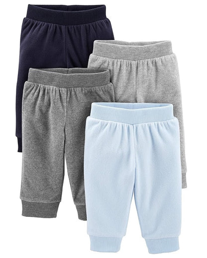 Set 4 Pantalones en Fleece Diseño Colores Solidos