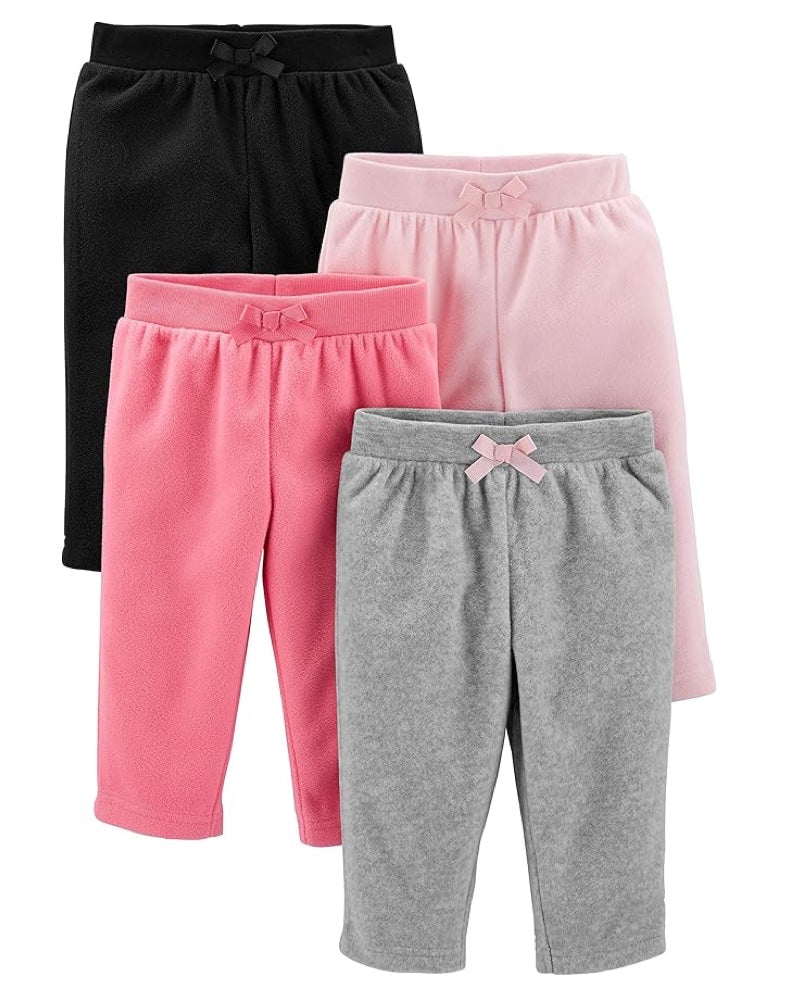 Set 4 Pantalones en Fleece Diseño Colores Sólidos