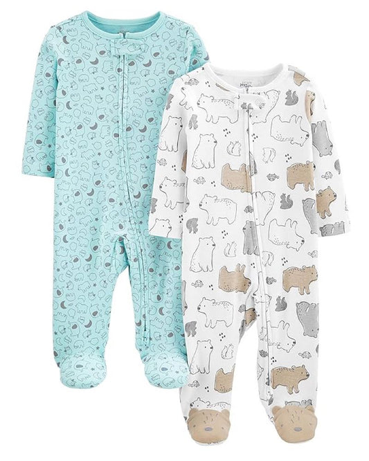 2 Pijamas en Algodón Diseño Osos