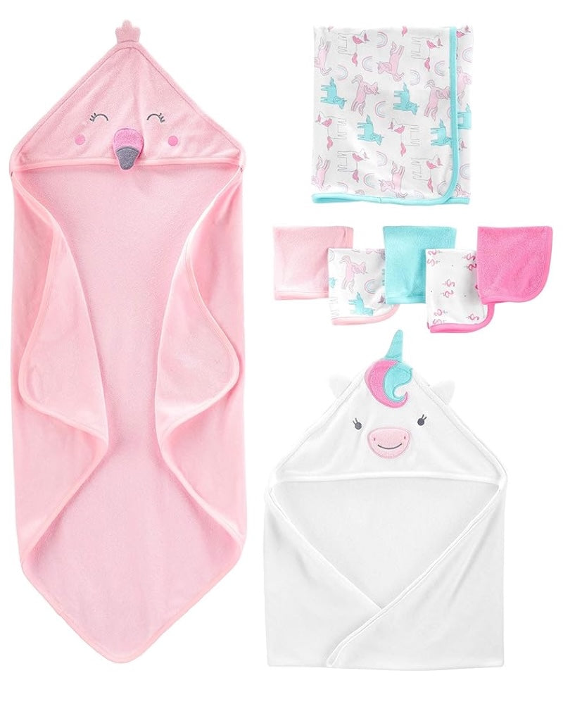Set 8 Toallas Multiusos Unicornio y Flamingo