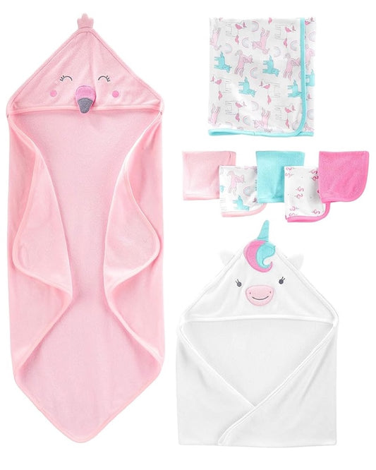 Set 8 Toallas Multiusos Unicornio y Flamingo