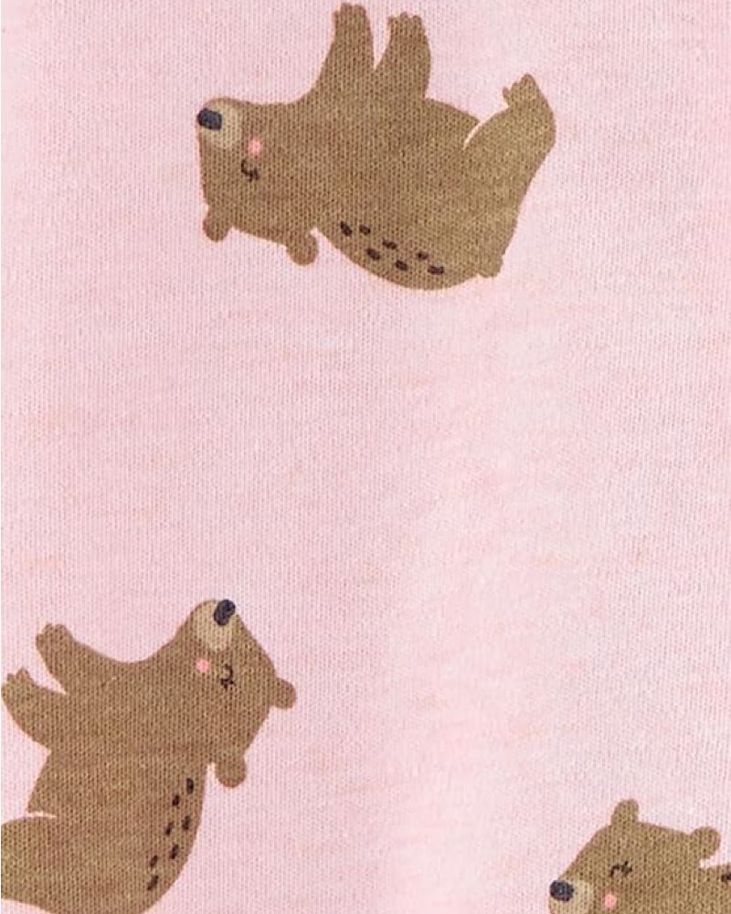 2 Pijamas en Algodón Diseño Osos y Flores