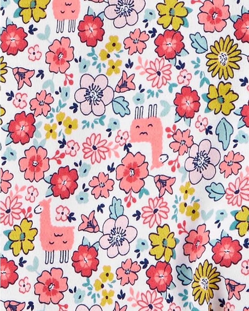 2 Pijamas en Algodón Diseño Osos y Flores