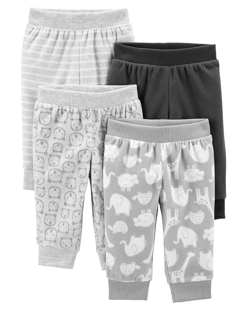 Set 4 Pantalones en Fleece Diseño Animales