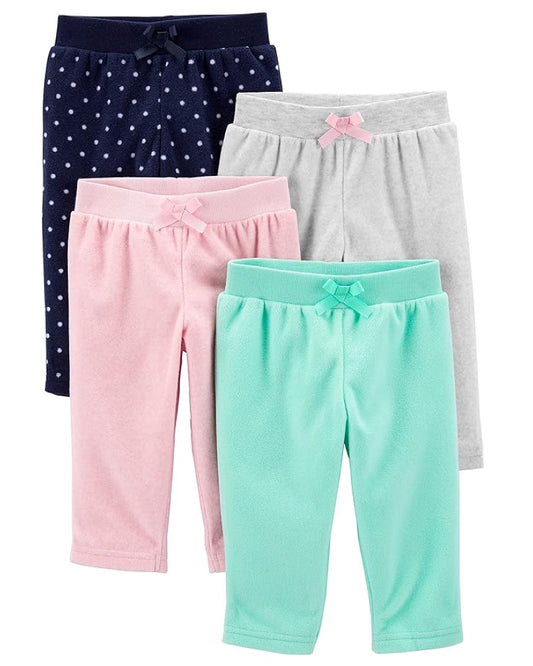 Set 4 Pantalones en Fleece Diseño Puntos