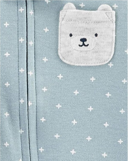 3 Pijamas en Algodón Diseño Osos y Arcoiris
