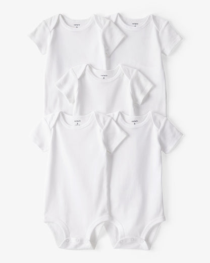 Set 5 Bodies Manga Corta Blancos