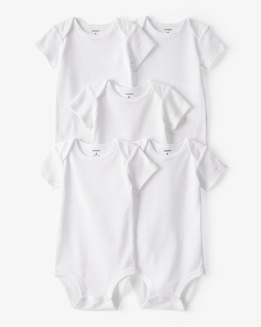 Set 5 Bodies Manga Corta Blancos