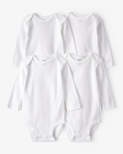Set 4 Bodies Manga Larga Blancos