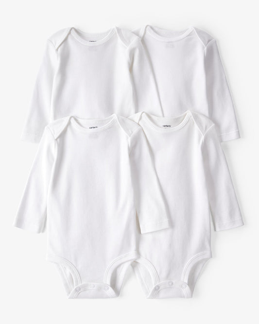 Set 4 Bodies Manga Larga Blancos