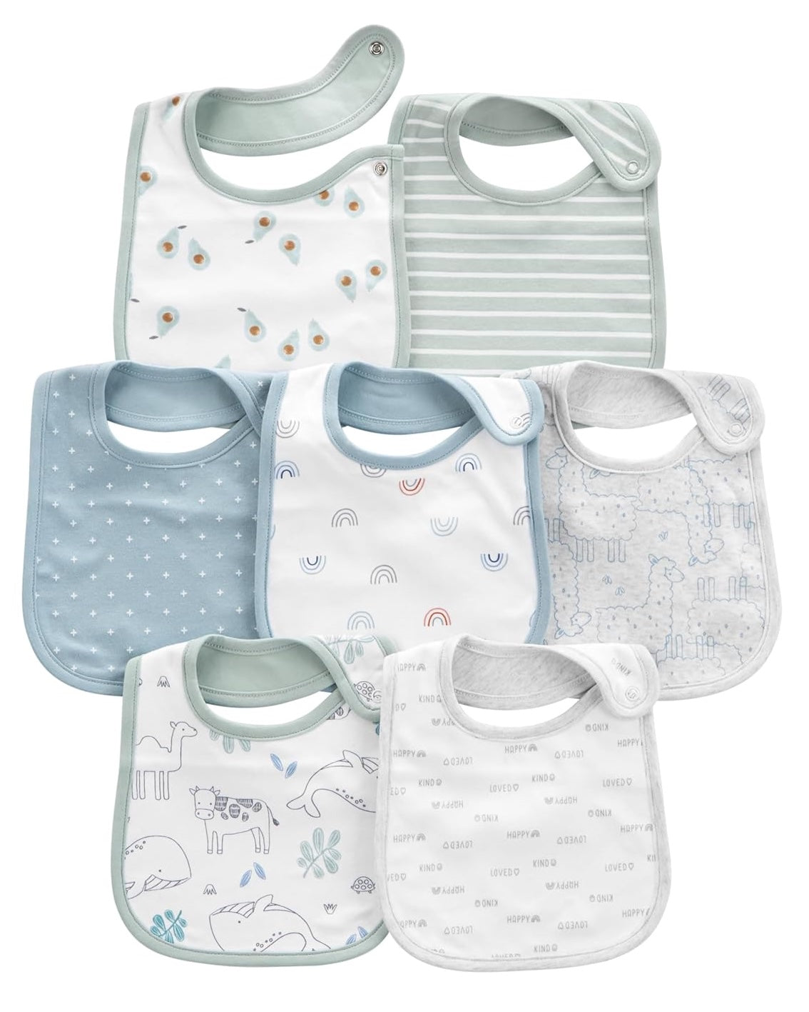 Set 7 Baberos Diseño Varios
