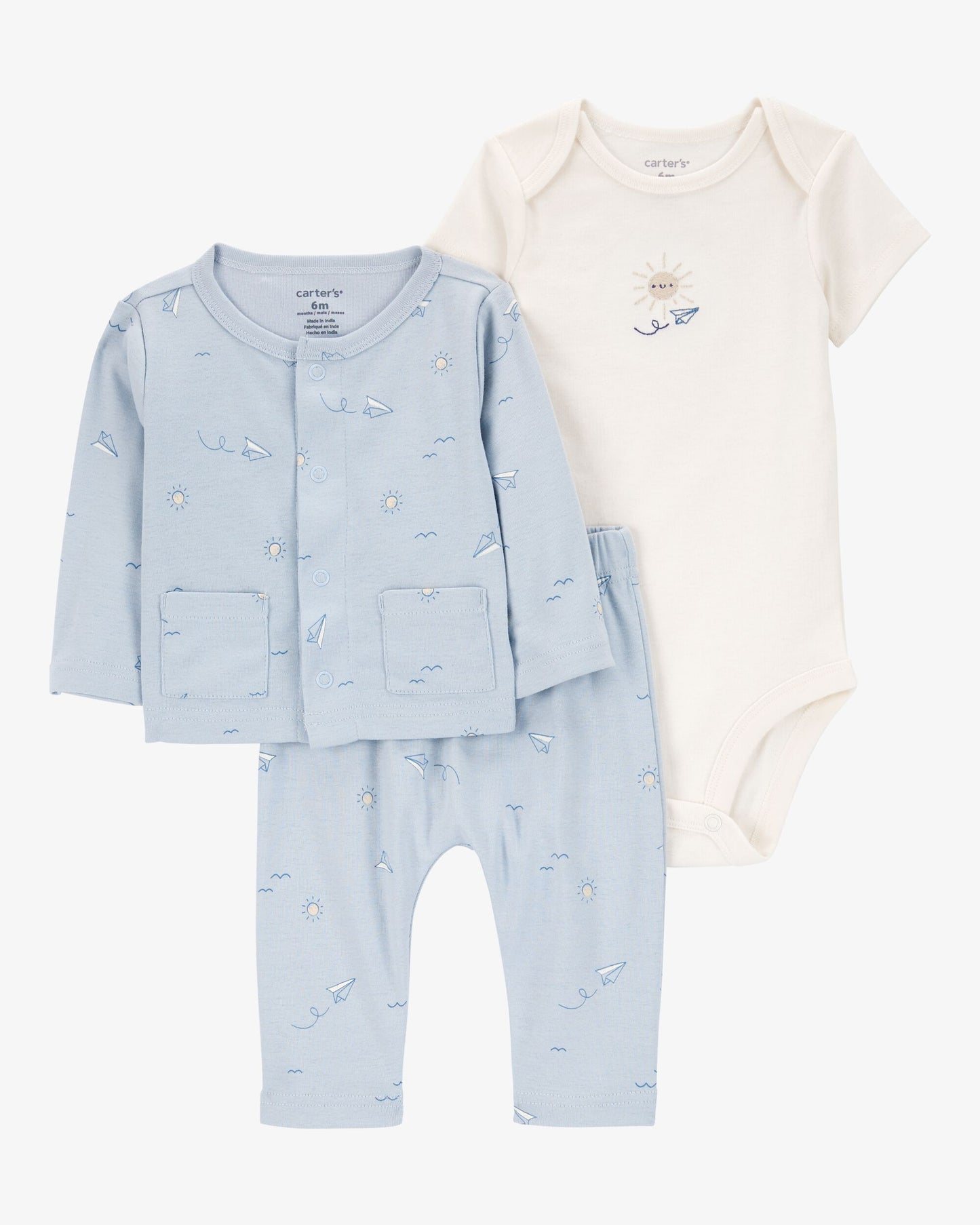 Conjunto 3 Piezas Saco Abierto Sun Airplane