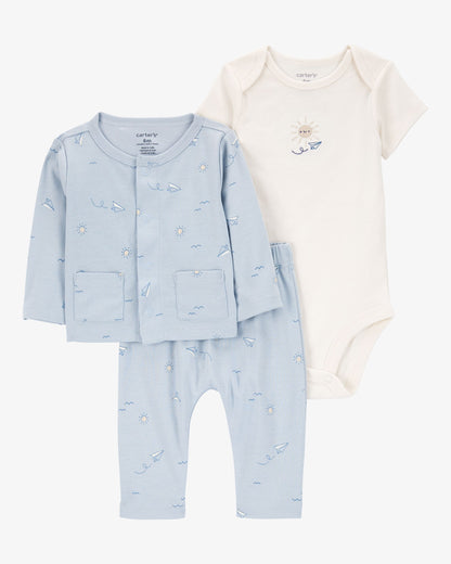 Conjunto 3 Piezas Saco Abierto Sun Airplane