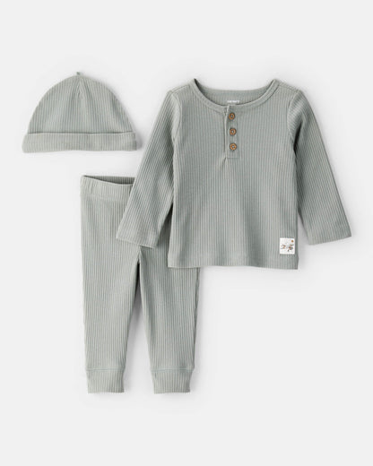 Conjunto/Pijama 3 Piezas Diseño Verde