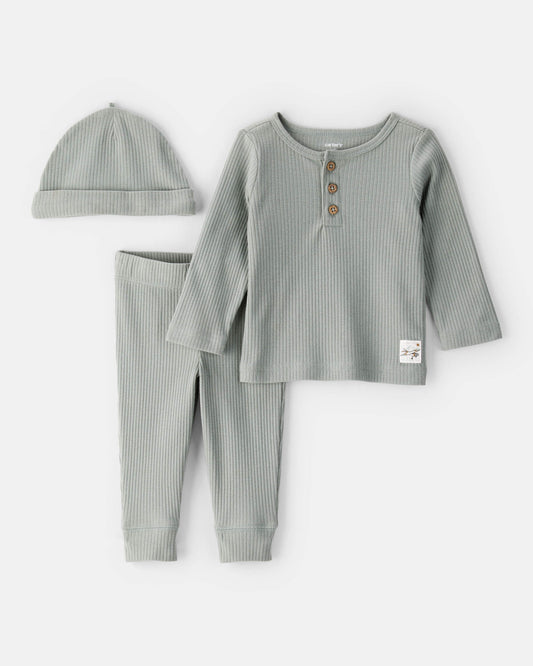 Conjunto/Pijama 3 Piezas Diseño Verde